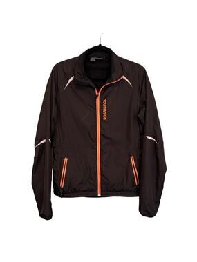 Rossignol Windbreaker Jacket Mens M Black Outdoor Hiking Gorpcore Mountain Gear